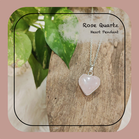 Rose Quartz Heart Pendant