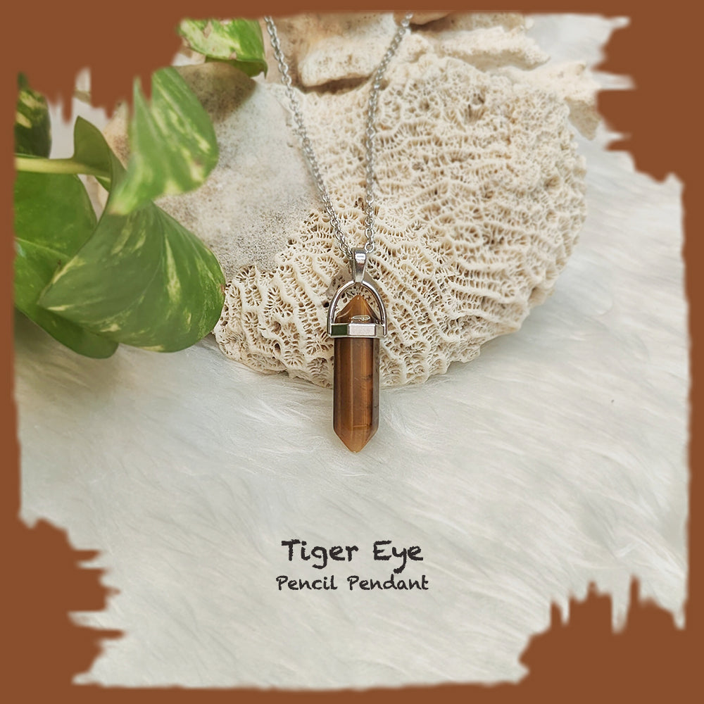 Tiger Eye pencil pendant