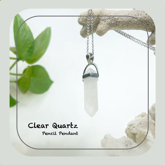 Clear Quartz Pendent with Chain