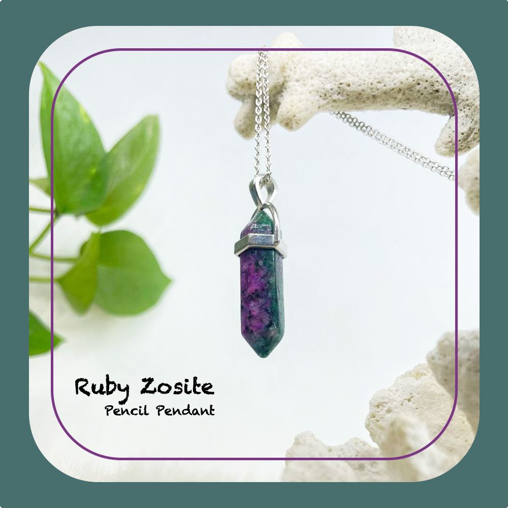 Ruby Zosite Unisex Pendent with Chain