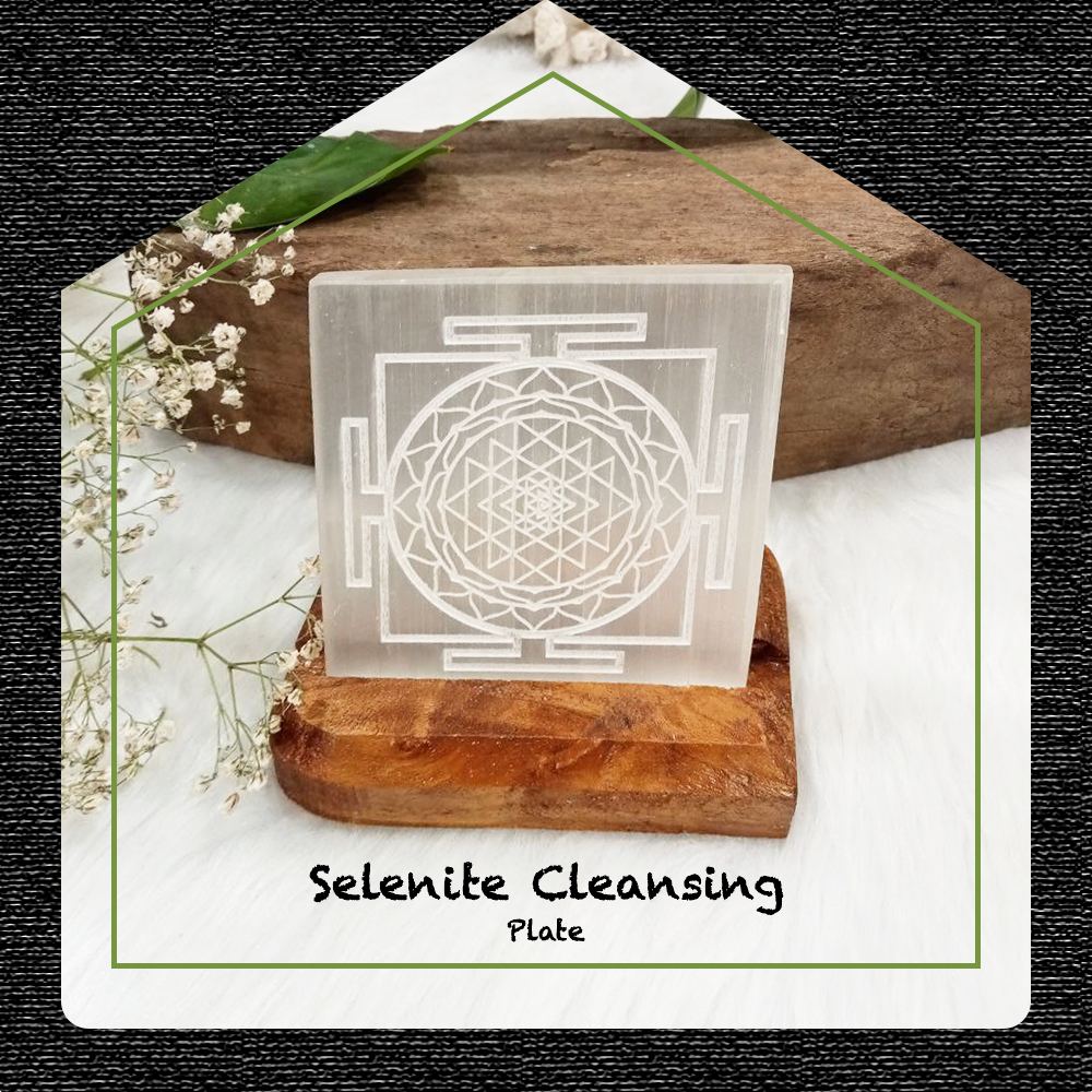 Selenite Plate with Stand