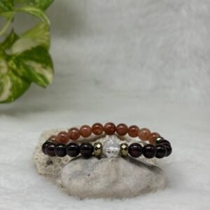 Mulanka 1 Bracelet: Garnet + Sunstone