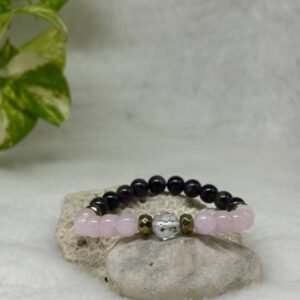 Mulanka 7 Bracelet : Amethyst + Rose Quartz